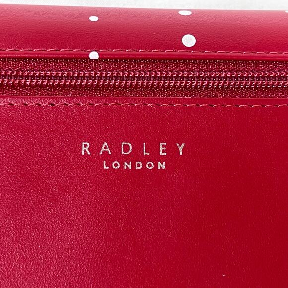 Radley London Hole Lotta Fun Wallet Large White Red Leather Flap New - Picture 8 of 12